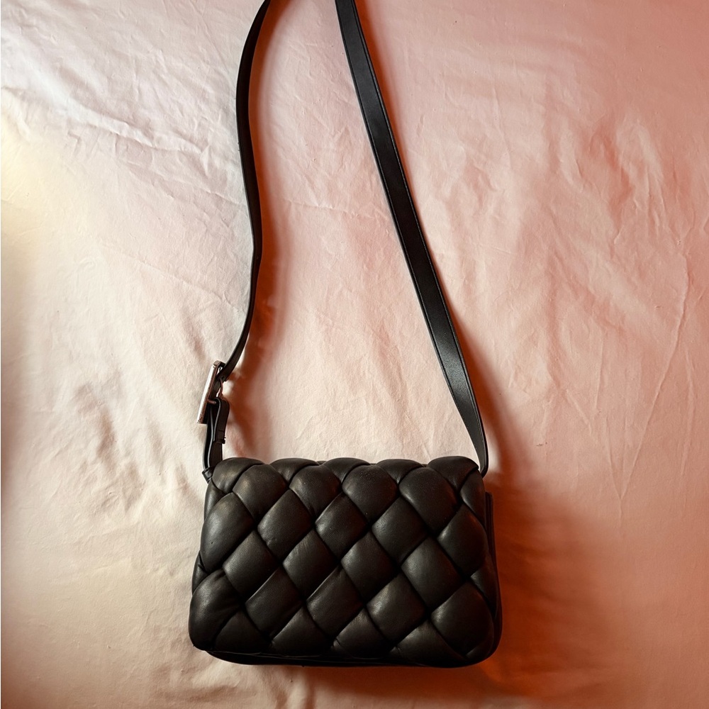Black Quilted Crossbody Bag